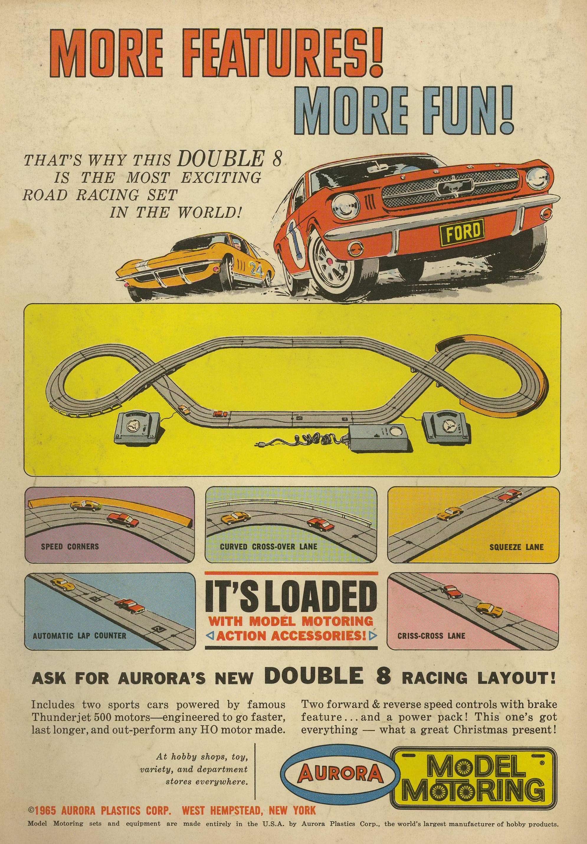 1965 Aurora Slot Car Ad Honest Hat Antiques